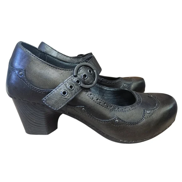 Dansko Nevin Mary Jane Pumps Leather Womens Sz 41/ 10.5-11 Dark  Academia Goth - Picture 2 of 16